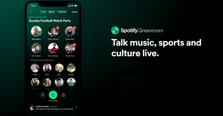 Spotify announces Greenroom Clubhouse clone drop-in audio live