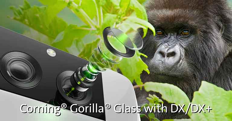 Corning Gorilla Glass DX DX+ announced smartphone cameras cover glass coating