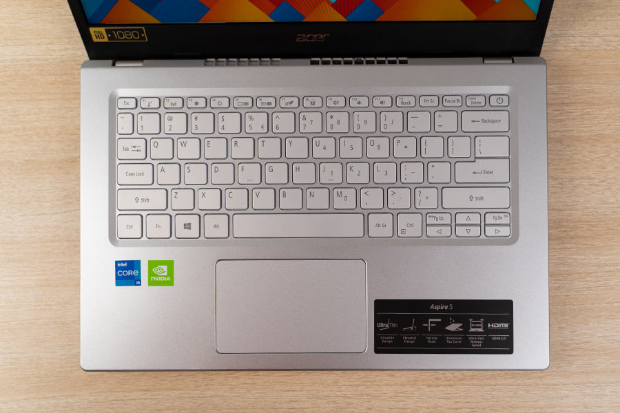 Acer Aspire 5 2021 Keyboard and Trackpad