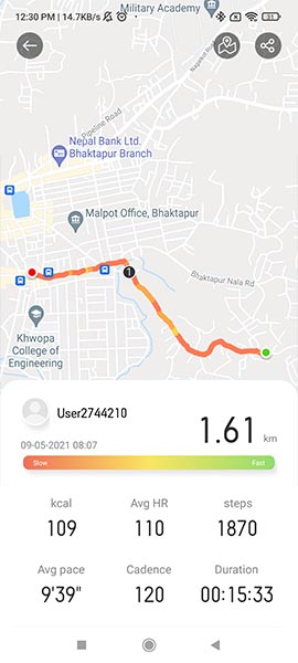 RealmeWatch2 Outdoor Walk Tracking