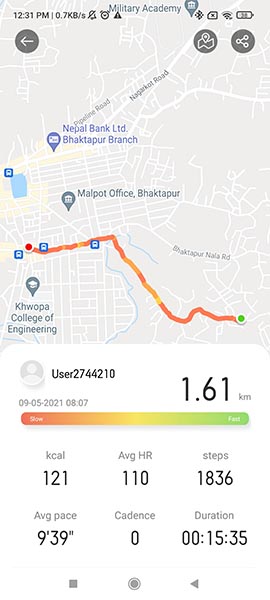 RealmeWatch Outdoor Walk Tracking