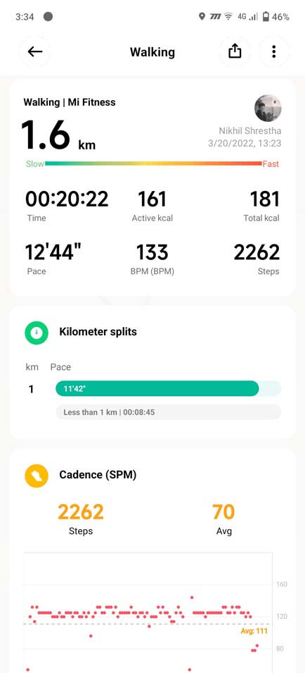 Redmi Watch 2 Lite - Workout Details 1