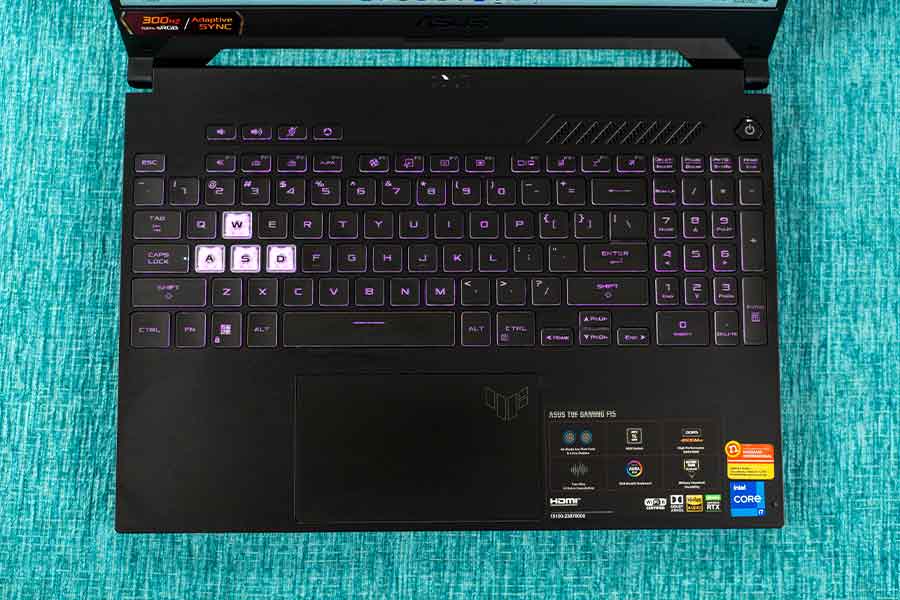 Asus TUF Gaming F15 2022 - Keyboard