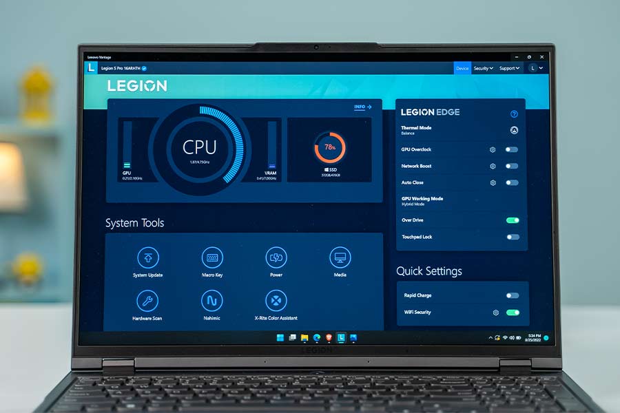 Lenovo Legion 5 Pro 2022 - Vantage