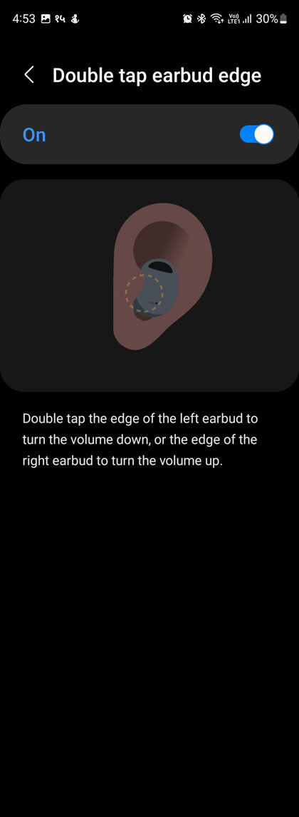Galaxy Wearable - Double Tap Earbud Edge 1