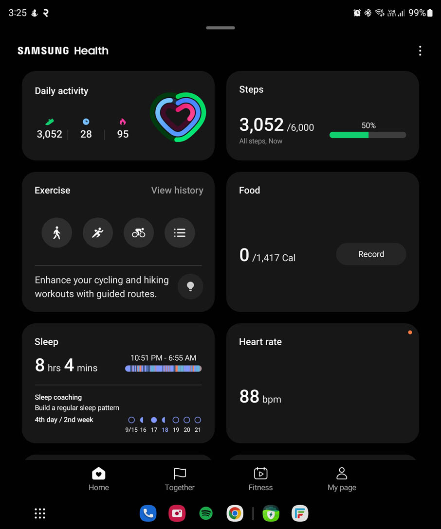 Samsung Health - Dashboard 1 (W5P)