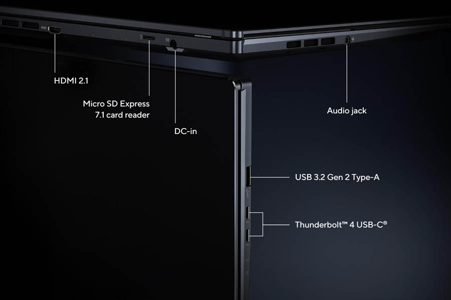 Asus ZenBook 14 Pro Duo OLED Ports