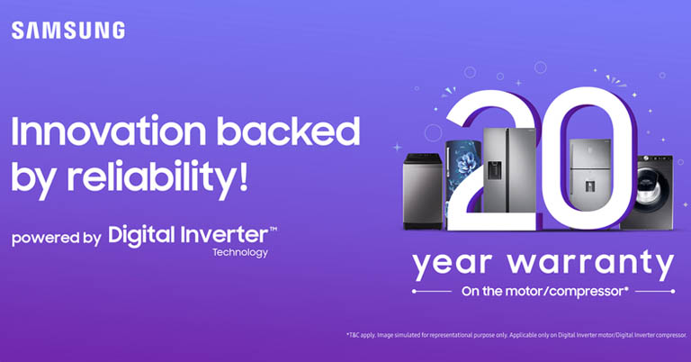 Samsung Washing Machine Digital Inverter Motor 20 Years Warranty