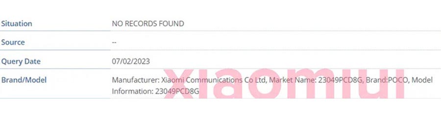 POCO X5 GT - IMEI Listing Xiaomiui