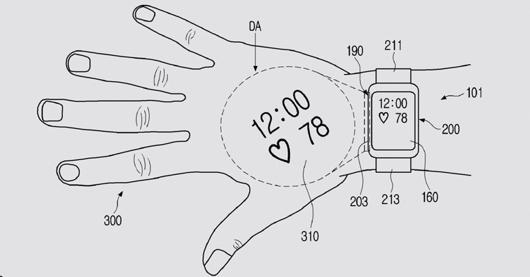 Samsung Patent Projector Smartwatch