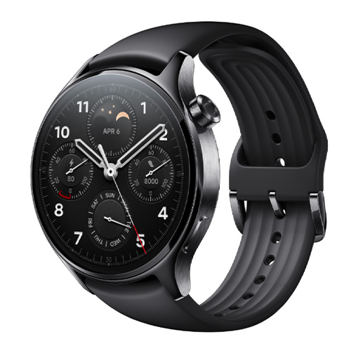 Xiaomi Watch S1 Pro - Black stainless steel case with black fluororubber strap
