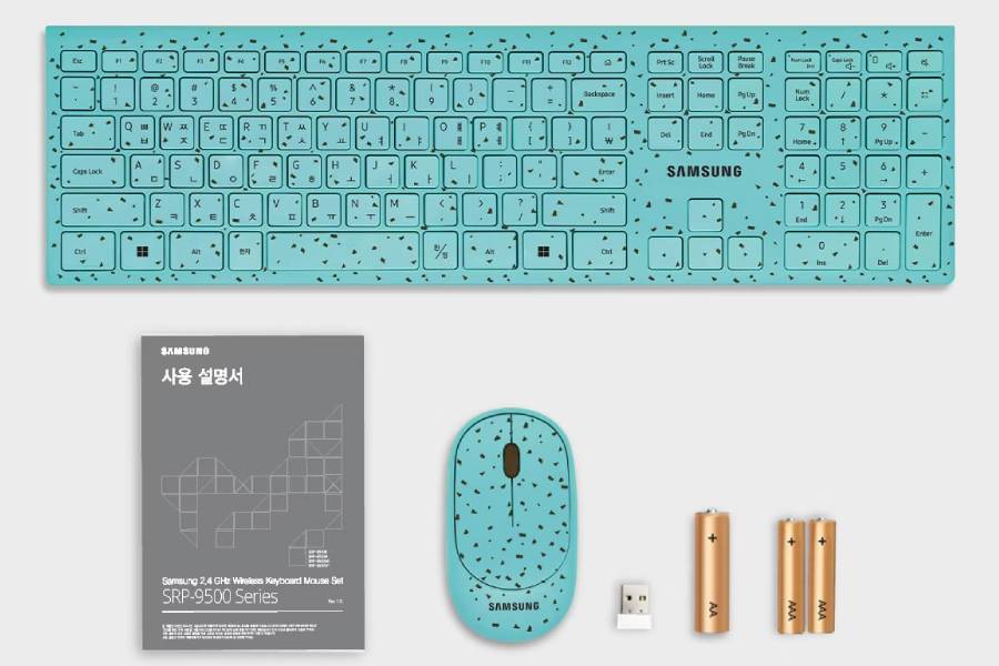 Samsung Wireless Keyboard Mouse Mint Choco Design