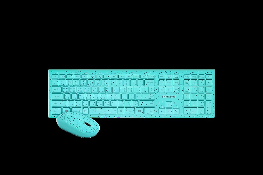 Samsung Wireless Keyboard Mouse Mint Choco Print