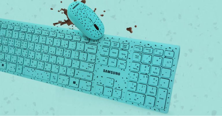 Samsung Wireless Keyboard Mouse Mint Choco