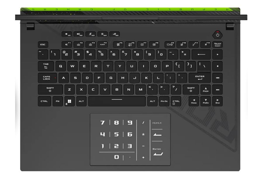 Asus ROG Strix G16 2023 Keyboard