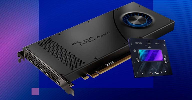 Intel Arc Pro A60 A60M announced workstation graphics cards GPU