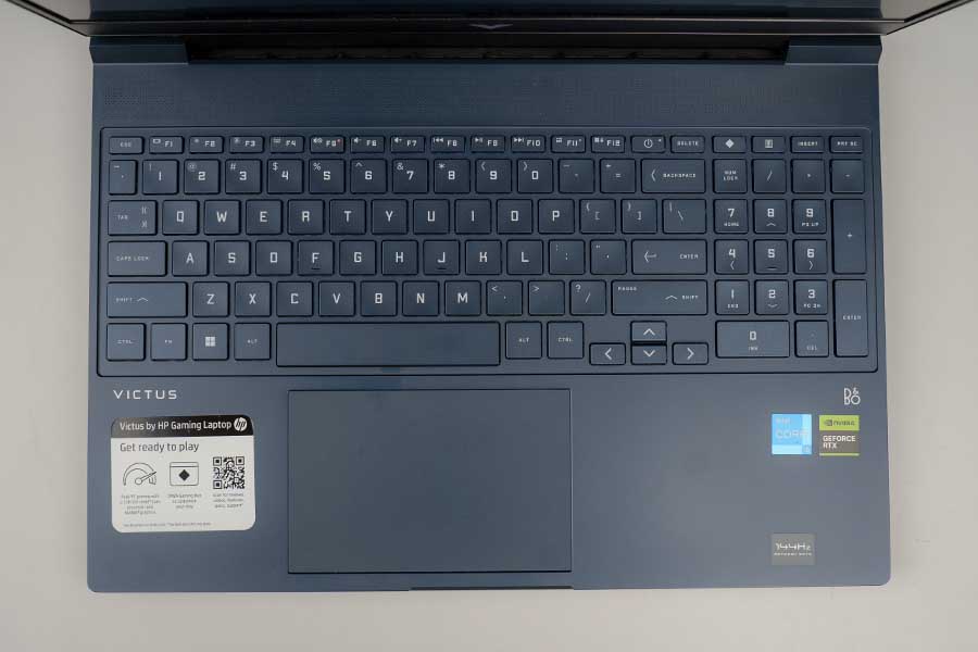 HP Victus 15 2023 Review - Keyboard and Trackpad