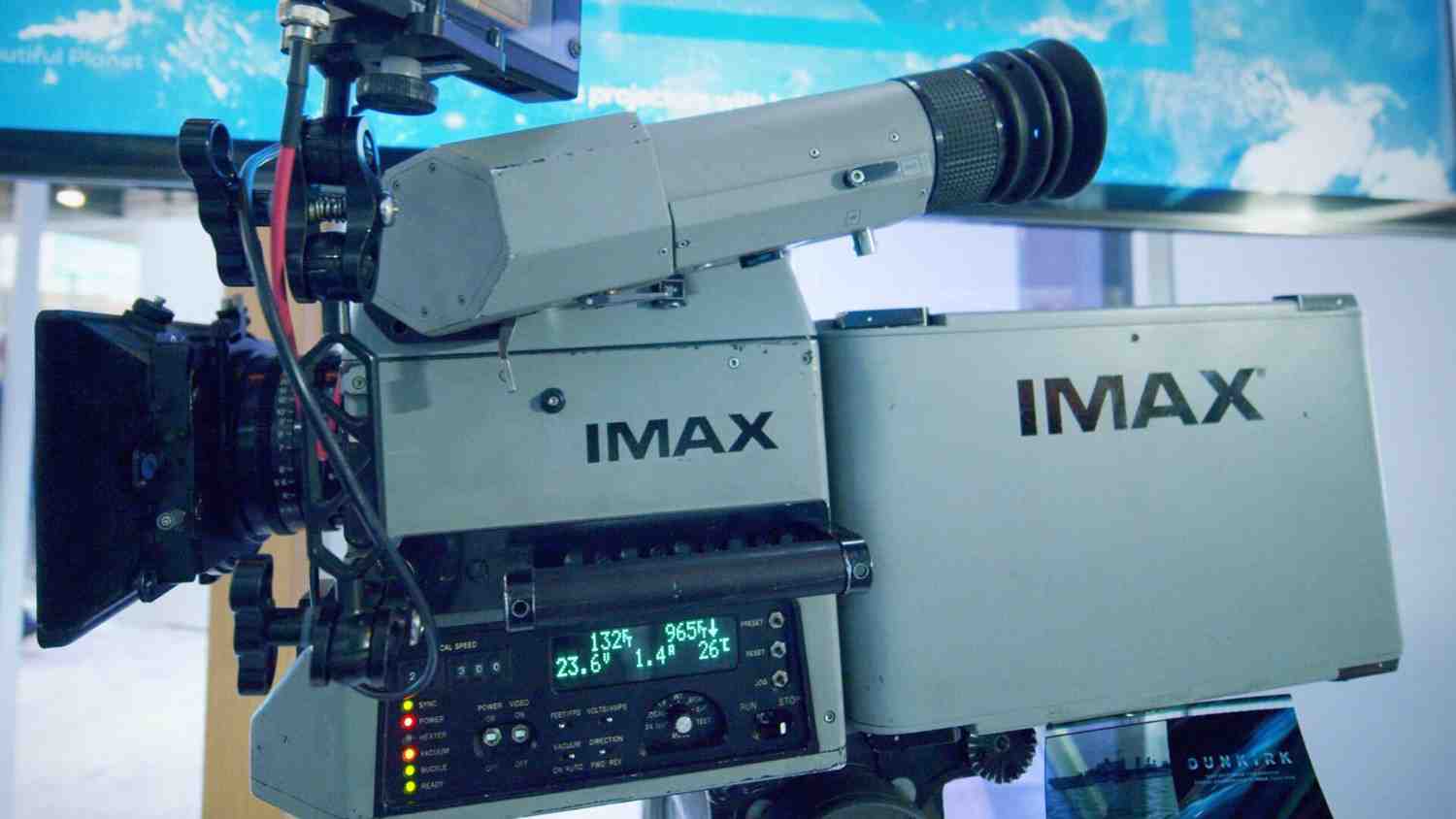 An IMAX Film Camera that uses films to capture images and shooting from these gives you "Shot with IMAX Film Cameras" title