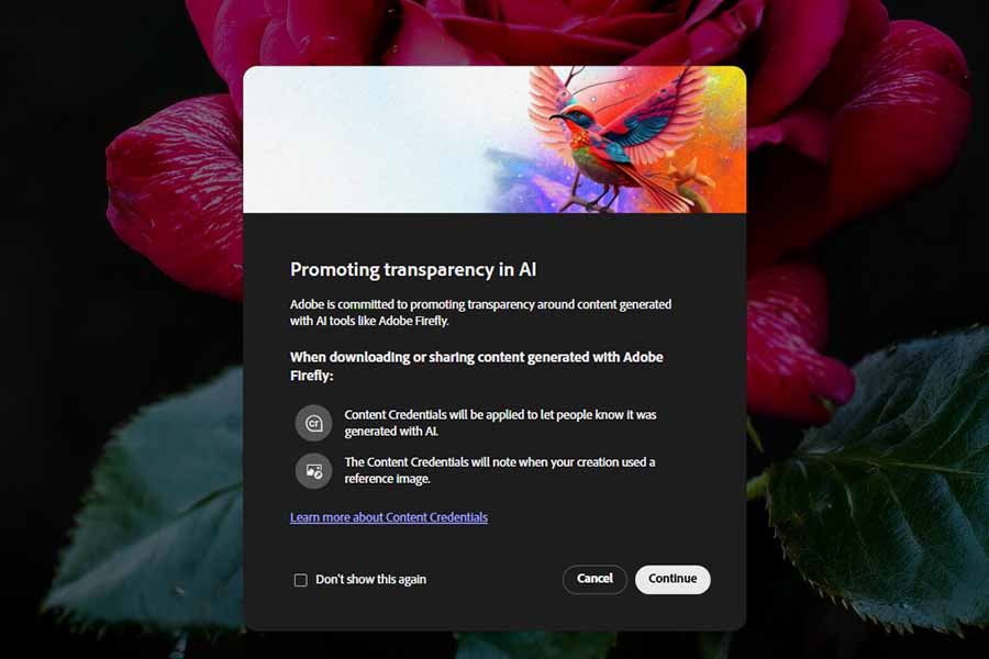 Adobe Firefly Image 2 Content Credentials
