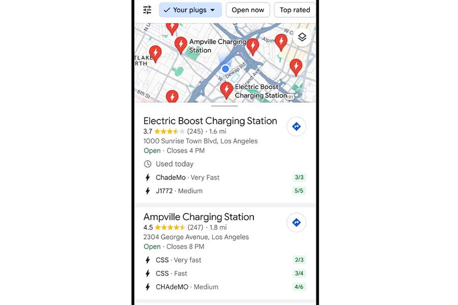 Google Maps AI Update Charging Station