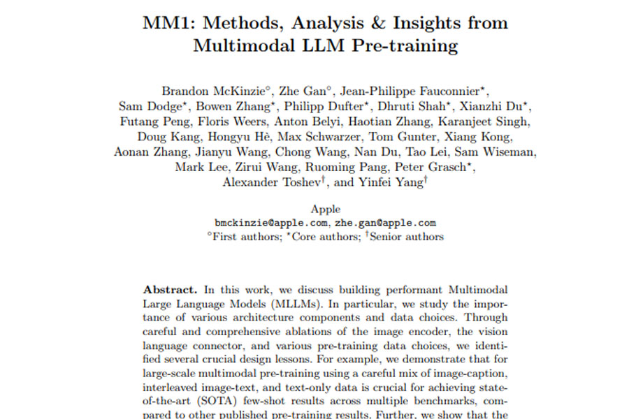 Apple MM1 model research paper