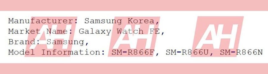 Samsung Galaxy Watch FE Leak