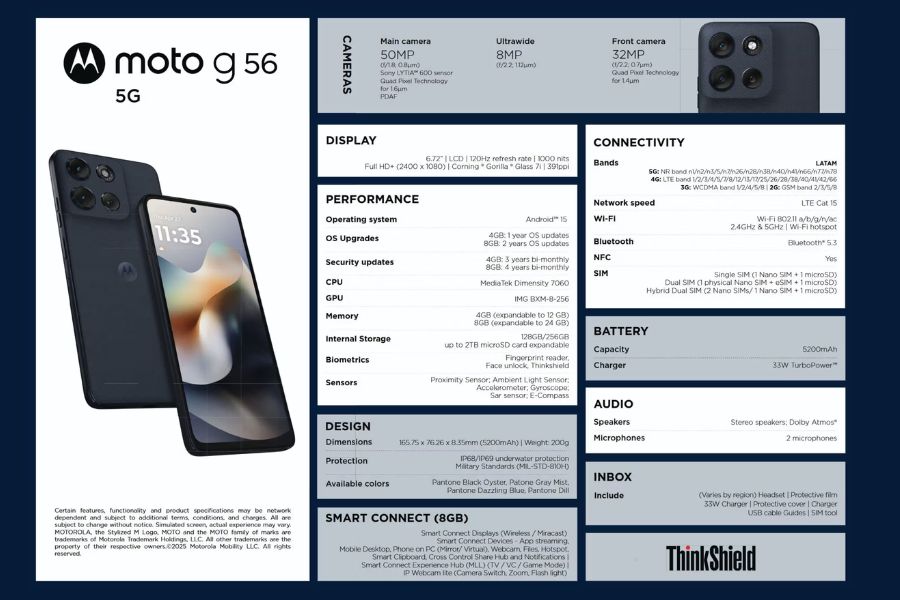Moto G56 5G features