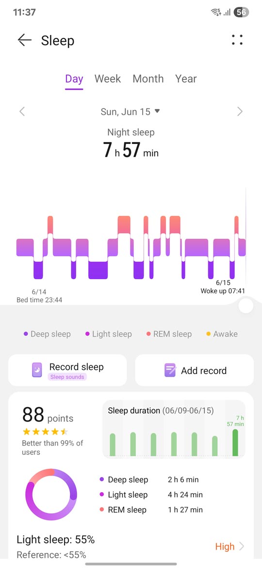 Huawei Band 10 - Sleep tracking