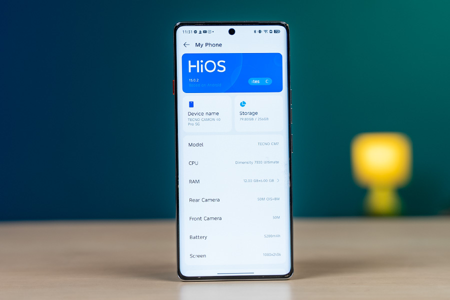 Camon 40 pro UI