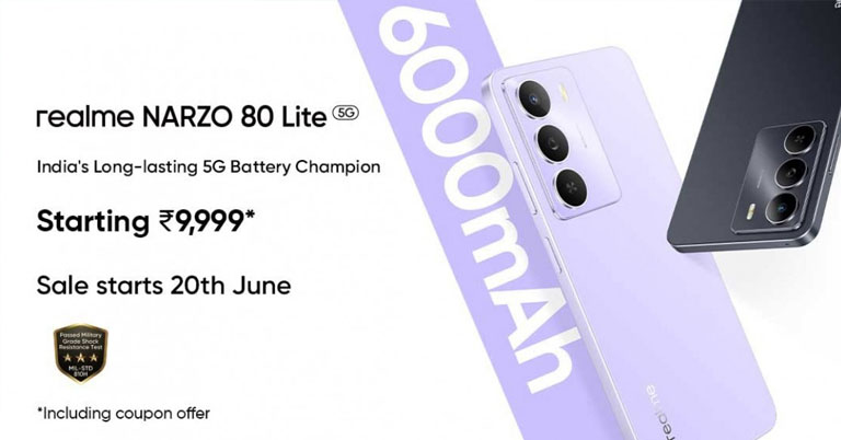 Realme Narzo 80 Lite 5G launched in India with Dimensity 6300