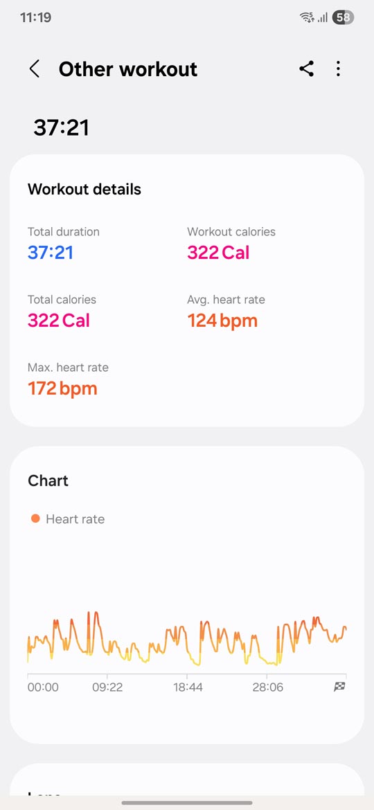 Samsung Galaxy Fit 3 - Workout 1