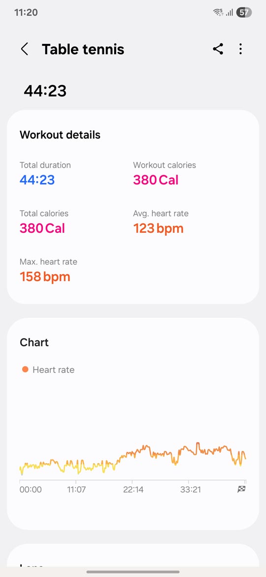 Samsung Galaxy Fit 3 - Workout 2
