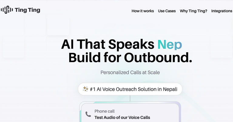 New Nepali-speaking AI Tool called “TingTing” for voice outreach launches in Nepal