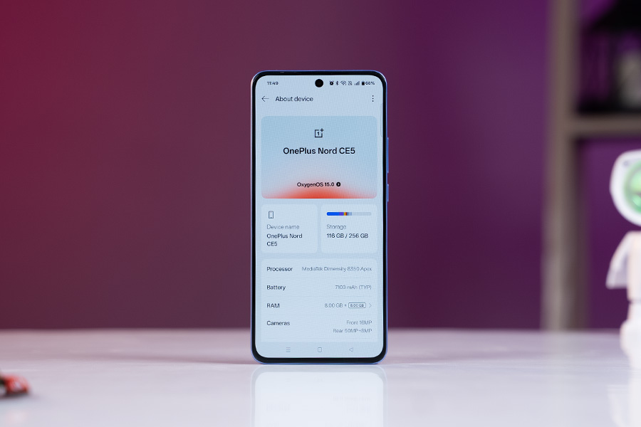 OnePlus nord ce5 OS