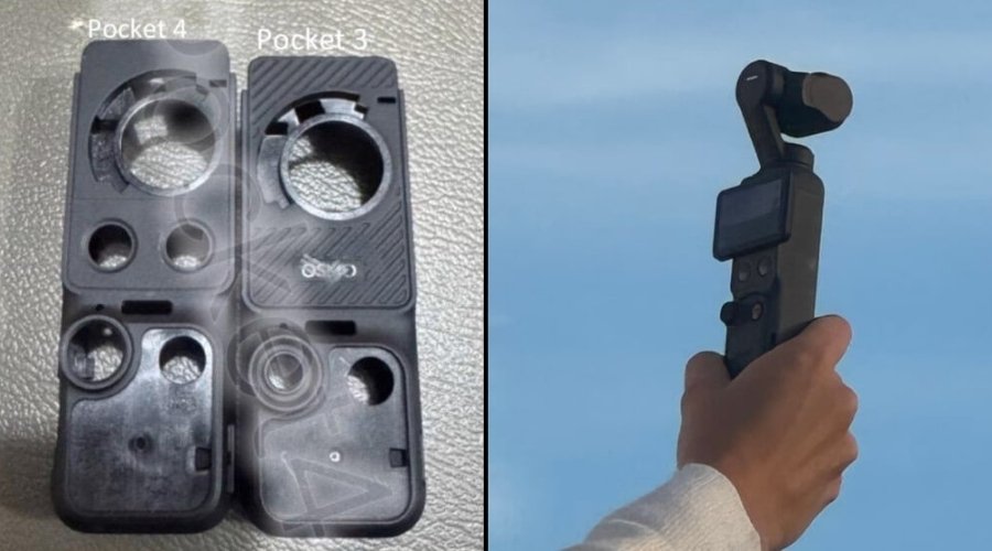 DJI Osmo Pocket 4 Chassis leaked image and spotted filming in Barcelona