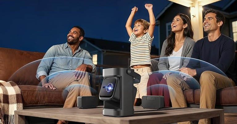 Soundcore’s new portable projector also comes with detachable speakers
