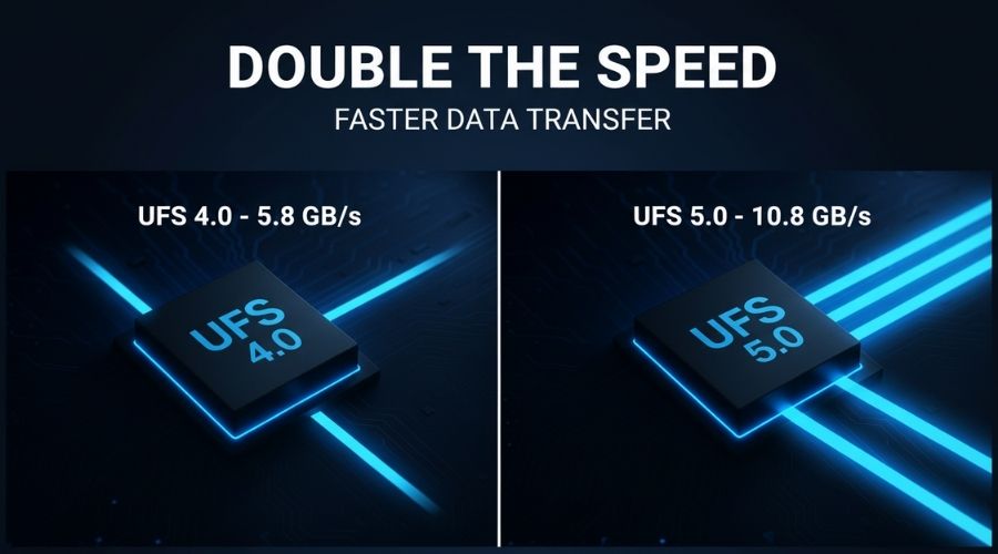 UFS 5.0 vs UFS 4.0 comparison