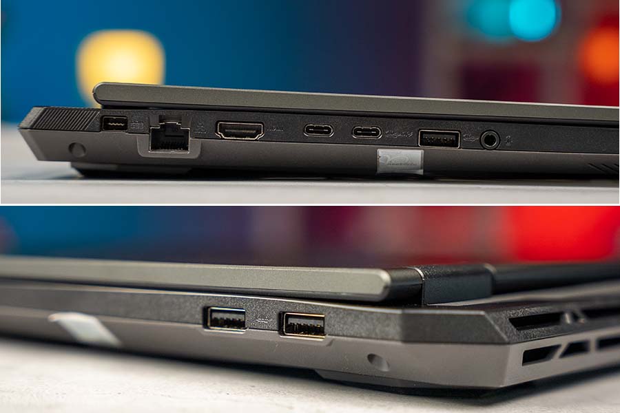 ASUS TUF Gaming F16 2025 ports selection